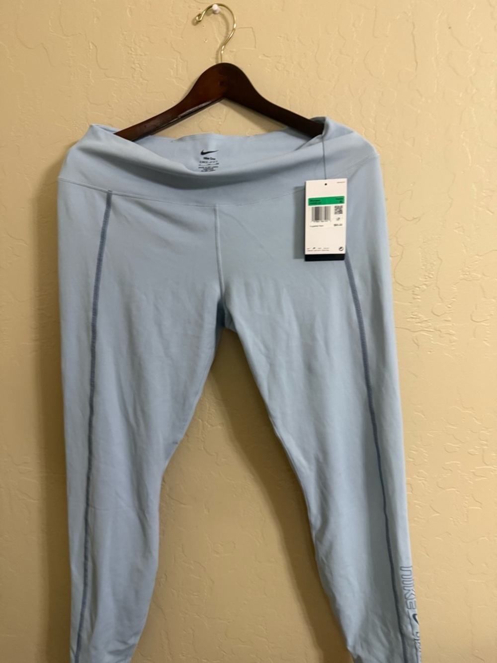 Nike one  light Blue Athletic Leggings Dri fit XL